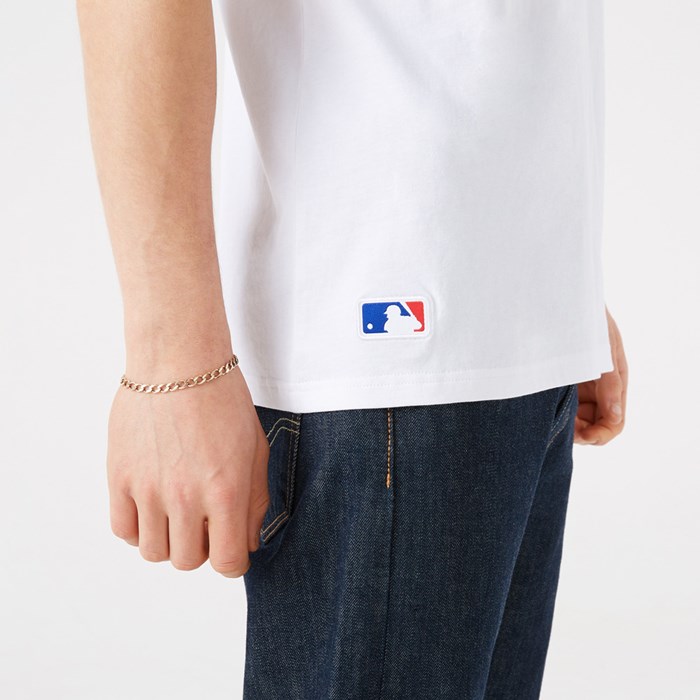 LA Dodgers Graphic Miesten T-paita Valkoinen - New Era Vaatteet Tukkukauppa FI-874906